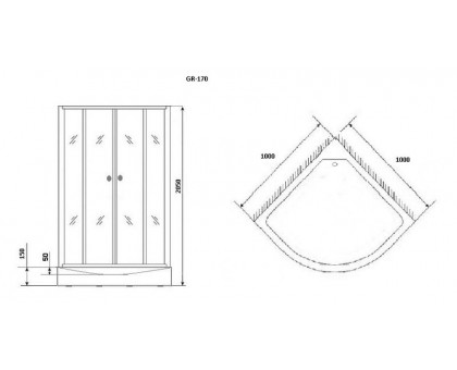 Душевая кабина Grossman GR170 Classic 100х100 см