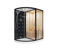 Душевая кабина Cerutti SPA LUGANO Nero K9751R Black 180x110x223