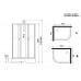 Душевая кабина Niagara NG-33084-14LBKT 100х80 см, с матовыми стеклами, левосторонняя