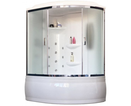 Душевая кабина Royal Bath RB 170ALP-C-CH 170х100 см, с матовыми стеклами, левосторонняя