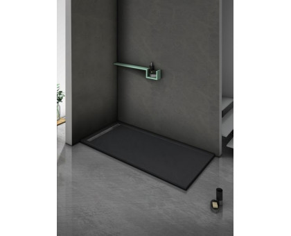Душевой поддон WeltWasser WW TRS 12090 STONE-BL 120х90 см черный с сифоном