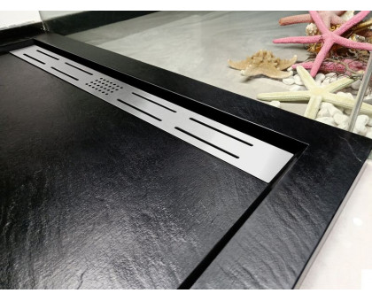 Душевой поддон WeltWasser WW TRS 14080 STONE-BL 140х80 см черный с сифоном