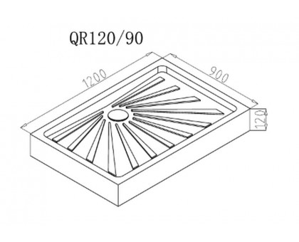 Душевой поддон Cerutti SPA QR120/90