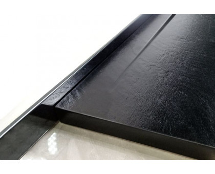 Душевой поддон WeltWasser WW TRS  90 STONE-BL 90х90 см черный с сифоном