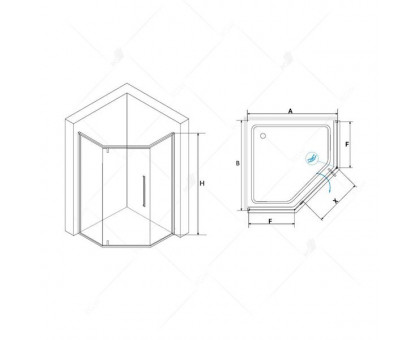 Душевой уголок RGW SV-81 80x80, прозрачное стекло