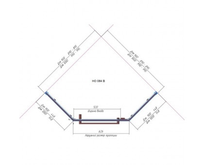 Душевой уголок RGW HO-084B 90x90, тонированное (серое) стекло