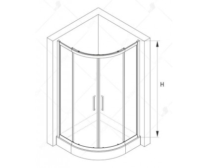 Душевой уголок RGW CL-54 100x100, прозрачное стекло