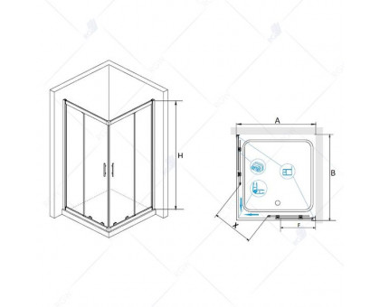 Душевой уголок RGW HO-31 90x90, прозрачное стекло