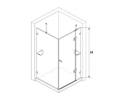 Душевой уголок RGW HO-44 80x100, прозрачное стекло