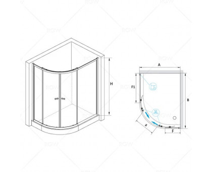 Душевой уголок RGW CL-61 80x120, прозрачное стекло
