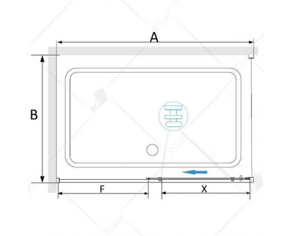 Душевой уголок RGW SV-42B (SV-12B + Z-050-2B) 120x90, прозрачное стекло