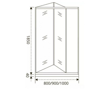 Душевое ограждение Good Door INFINITY SD-100-G-CH 100 см