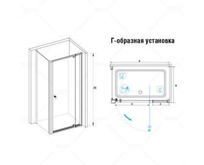 Душевой уголок RGW PA-32 (PA-02 + Z-12 + A-11) 100x100, прозрачное стекло