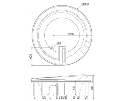 Акриловая ванна Gemy G9090 K